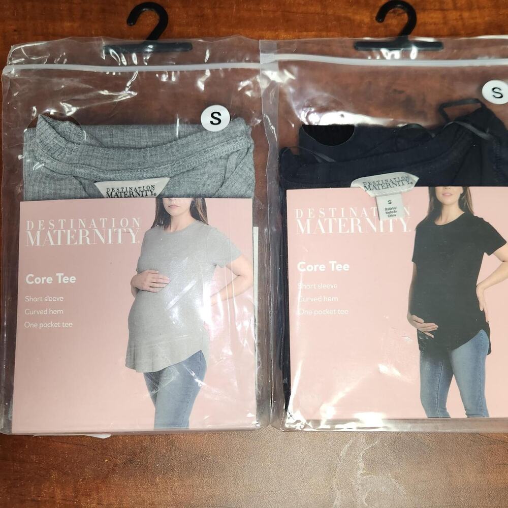 Black and grey maternity t shirts